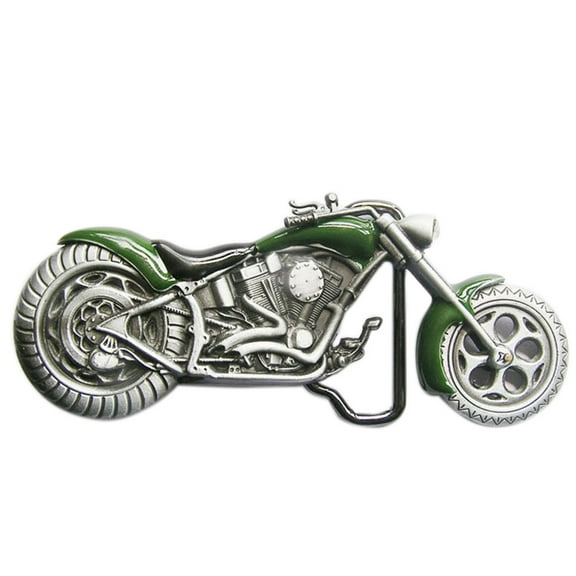 Vintage Green 3D Heavy Metal Motorcycle Belt Buckle Gurtelschnalle