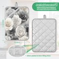thumbnail image 3 of 2 Pack Pot Holders for Kitchen Heat Resistant Hot Pads Sets for Cooking Baking Ink Wash Style Roses, 3 of 7
