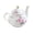 500ml-pink tea, variant on Ceramic Teapot With Floral Relief Design And Golden Accent Elegant Ergonomic Handle Tea Pots For Tea Lover