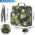 thumbnail image 2 of FORMRS Zipper Binder with Shoulder Strap 2-inch Ring 500 Sheet Capacity File Bag, White Flower Pattern, 2 of 5