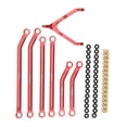 thumbnail image 3 of Linkage Tie Rod Kit, Aluminum Alloy Pull Rods Rustproof And Durable High Clearance  For 1/24 Model Car Modification Black,Red,Silver, 3 of 8