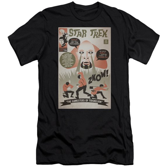 Star Trek Tos Episode 45 Premium Canvas Adult Slim Fit 30/1 T-Shirt Black
