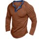 thumbnail image 1 of Blusas y camisas de manga larga con cuello redondo para hombre, blusa básica de color puro con músculos musculosos de manga larga, blusas y camisas de manga larga con cuello redondo para hombre, blusa, 1 of 8
