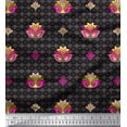 thumbnail image 1 of Soimoi Velvet Fabric Artistic Floral Ethnic Print Fabric by The Yard 58 Inch Wide, 1 of 3