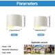 thumbnail image 4 of Aplique de pared LED de 12 W para interior y exterior, resistente al agua IP65, 960 lm, moderno aplique de aluminio, regulable, blanco frío de 6500 K [blanco], 4 of 5