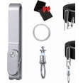 thumbnail image 1 of Titanium Alloy Magnetic Keychain - Anti-Lost Quick-Release Key Ring, Smart Locked Belt Keys Chain with Spring, 1 of 8
