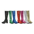 thumbnail image 2 of Ellie Shoe E-GOGO-G  3" Heel Glitter Gogo Boot. with Zipper. Black / 6, 2 of 2