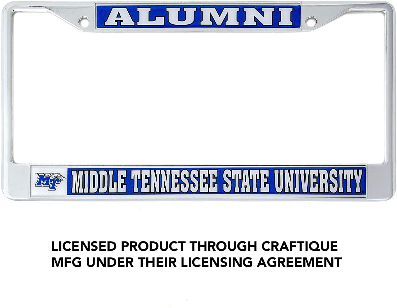 Desert Cactus Middle Tennessee State University Mtsu Blue Raiders Ncaa Metal License Plate Frame For Front Back Of Car Officially Licensed Alumni Walmart Com Walmart Com
