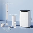 thumbnail image 3 of HOMCOM 12000 BTU AC Unit, Portable Air Conditioner with WiFi Control, White, 3 of 10