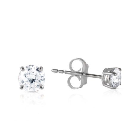 Galaxy Gold 0.40 CT Diamond Stud Earrings 14k White Gold (H-I, SI-2)