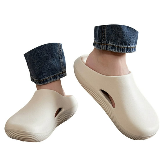 Mostsola Clogs for Men Platform Pillow Slippers Breathable Slides Sandals Closed Toe Mules