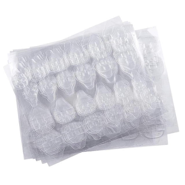 10 Sheets (240pcs) Double-Side Nail Adhesive Tabs, Nail Glue Stickers False Nail Jelly Gel Glue Tabs Nail Glue Transparent Flexible Adhesive Fake Nail