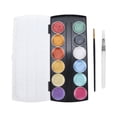 thumbnail image 1 of Watercolor Paint Solid 12 Colors Portable Pigment Art Set for Painting Graffit Design, 1 of 8