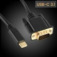 thumbnail image 4 of 5.9' USB Type C to VGA Cable Suitable for USB 3., Black, 4 of 5