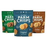 ParmCrisps, Made From 100% Real Parmesan Cheese, Gluten Free, Sugar Free, Keto Friendly, Parm Crisp 3 Flavor Variety Pack, 1.75oz Bags (Pack of 12)