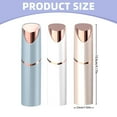 thumbnail image 3 of Beauos Blue Lipstick-Shaped Facial Hair Removal for Women, Portable Trimmer, Painless for Upper Lips/Chin, USB Rechargeable with LED Light, Stainless Steel, 3 of 9
