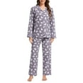 thumbnail image 4 of FCLoft Women's Winter Brushed Cotton Pajama Set - XL-3XL Flannel Button Top & Pants, Cozy Loungewear, 4 of 9