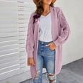 thumbnail image 4 of Cardigan Sweaters for Women Long Sleeve Open Front Loose Fit Knitted Sweater Jacket Coat Womens Cardigan Sweaters, 4 of 6
