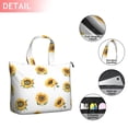 thumbnail image 2 of White Green Leaf Sunflower Pattern Travel Tote Bags for Women Carry On,Large Weekender Bags for Women Travel,Multi Functional Duffle Bag for Work,Shopping,Sports, 2 of 5
