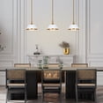 thumbnail image 5 of LNC White and Gold Modern Dome Pendant Light with Brass Finish for Kitchen or Dining Room, 5 of 14