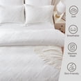 thumbnail image 5 of EMME Duvet Cover Set Microfiber, Tufted Twin Duvet Cover Set, Boho Bedding Sets for All Seasons, 2 Pieces Embroidery Chic Duvet Cover Full, 1 Duvet Cover + 1 Pillowcase (White, Twin), 5 of 7