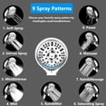 thumbnail image 4 of BN-LINK 8 Inch Rain Shower Head Combo, High Pressure Shower Head with 9 Spray Pattern, 11 Inch Extension Arm, Height/Angle Adjustable Anti-leak Shower Head with Holder/Hose, 4 of 9