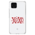 thumbnail image 1 of DistinctInk Clear Shockproof Hybrid Case for Google Pixel 4 XL (6.3" Screen) - TPU Bumper Acrylic Back Tempered Glass Screen Protector - XOXO Red Hearts Valentine, 1 of 1
