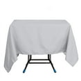 thumbnail image 3 of BalsaCircle Christmas Holidays 6 Pieces 70" x 70" Silver Square Polyester Tablecloths Linen, 3 of 7
