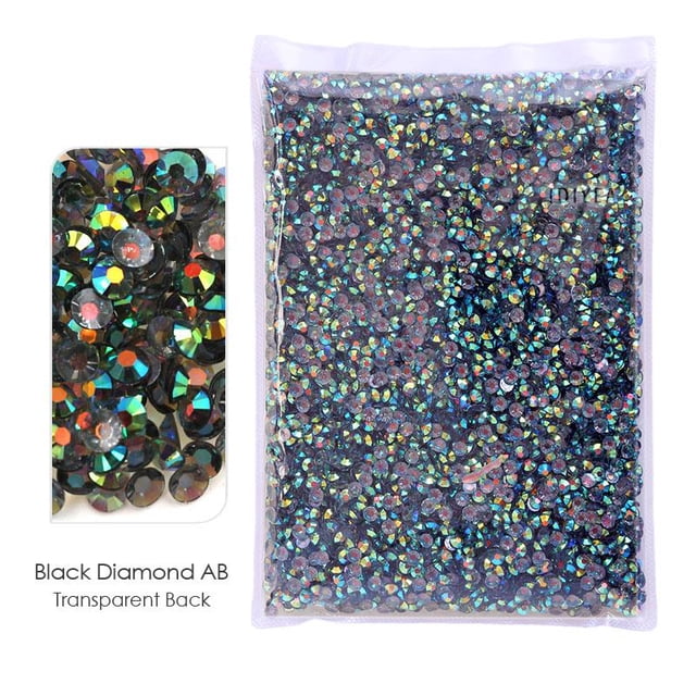 Paquete grande de diamantes de imitación de resina de 2-6mm, venta al por mayor, cristales de plástico AB con parte posterior plana, brillos para uñas DIY, piedra Cтразы Tan Jianjun unisex
