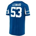 thumbnail image 3 of Men's Fanatics Shaquille Leonard Royal Indianapolis Colts Hashmark Player Name & Number V-Neck Top, 3 of 3