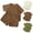 Beige, variant on Striped/Polka Dot Clothing 2025 Summer Kids Baby Boys 2pcs Clothes Set Cotton Solid Simple T-Shirts Thin Shorts Suit Toddler Boys Outfits Beige Floral Pattern Kids Bundle
