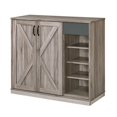 thumbnail image 4 of Wooden Shoe Cabinet with 1 Cabinet and 4 Open Compartments Brown - Saltoro Sherpi, 4 of 7