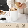 thumbnail image 3 of Tea Coffee Sugar Canisters, 1120ml Ceramic Kitchen Canisters, White Canister with Airtight Bamboo Lid for Coffee, Flour, Spices, Tea, Sugar, 3 of 4