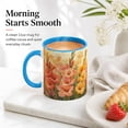 thumbnail image 2 of Orange Gladiolus Flowers 11oz Ceramic Mug, Warm Floral Coffee Cup, 2 of 4