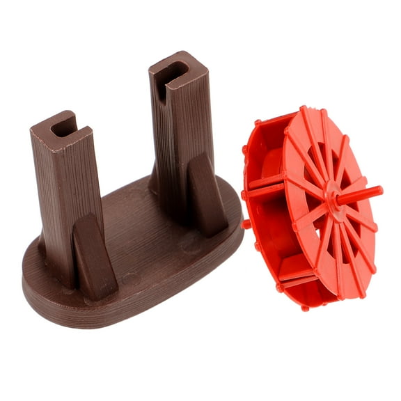 LEORX 1Pcs Red Plastic Simulated Water Wheel Model Decorative Water Wheel For Indoor Decoration