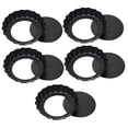 thumbnail image 4 of MOKKHNB 5Pcs Nonstick Egg Tart Pans for Baking Black with Fluted Edges, 4 of 7