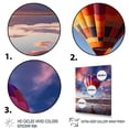 thumbnail image 3 of Designart "Horizon Beyond Orange Hot Air Balloon Adventure IV" Hot Air Balloon Floater Framed Canvas Art Print, 3 of 7
