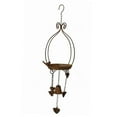 thumbnail image 2 of koolsoo Hanging Bird Feeder Tray with Wind Chime Attracting Birds Tree Iron Birdbath, 2 of 9