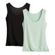 thumbnail image 1 of Pijama de manga corta para mujer, blusa lisa con cuello en U, de 3 piezas, 1 of 2