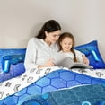 thumbnail image 5 of Castle Fairy 2-Piece Twin Galaxy Gamer Video Game Comforter Set, 5 of 8