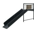 thumbnail image 3 of Benjara Twin Loft Bed with Tubular Metal Frame and Slide, Dark Bronze, 3 of 5