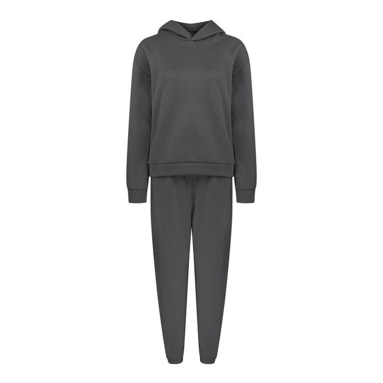 Women's Casual 2 Piece Outfits Sweatsuits Baggy Pullover Hoodie