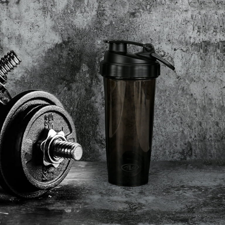 Athletic Works Shaker Bottle, 24oz, Black, BPA Free Tritan