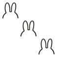thumbnail image 4 of relayinert Rabbit Nightlight LED Lamp USB for Children s Room Cute and Decorative Black 29x30cm 3Set, 4 of 6