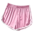 thumbnail image 2 of DailyTrove Women's High Waisted Satin Booty Shorts - Shiny Bodycon Shorts for Club & Party Wear, 2 of 4
