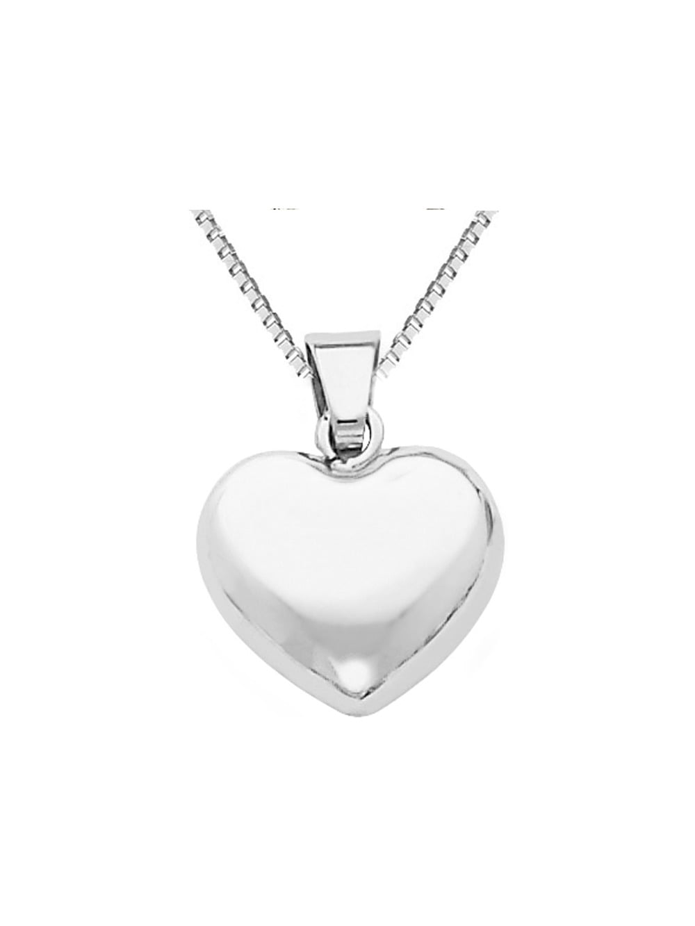 tiny heart necklace white gold