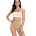 thumbnail image 6 of wirarpa Women's Cotton Stretch Underwear Briefs High Waisted Full Coverage Ladies Pantie Beige 4 Pack Size 5-10, 6 of 6