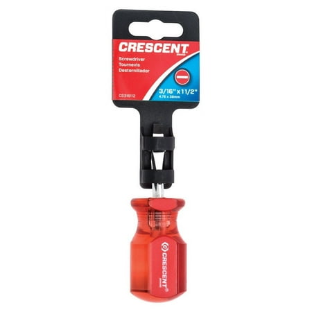 UPC: 0037103318671 | Crescent 3/16 in. X 1-1/2 in. L Slotted Stubby Screwdriver 1 pc