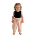 thumbnail image 2 of Tiijoy Baby Minimalist Striped Pants Daily Cotton Loose Elastic Waist Trousers, Sizes 3-4, 2 of 7
