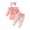 SAX-Pink, variant on mgoYE 0-3 Months Baby Girl Clothes Newborn Baby Girl Clothes Princess Girl Short Sleeve Romper Heart Print Shorts Headband Infant Summer Outfits(Red,3-6 Months)